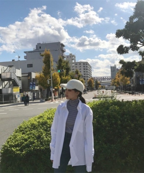 yuue' ( wear )（ユーイ）の「オーバーサイズ ビッグシルエット ロングスリーブシャツ（シャツ/ブラウス・レディース・ホワイト・M/XL/L）」の9枚目の写真