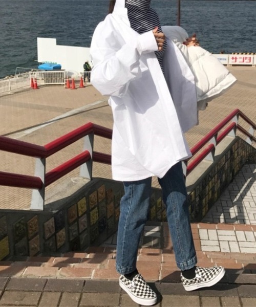 yuue' ( wear )（ユーイ）の「オーバーサイズ ビッグシルエット ロングスリーブシャツ（シャツ/ブラウス・レディース・ホワイト・M/XL/L）」の10枚目の写真