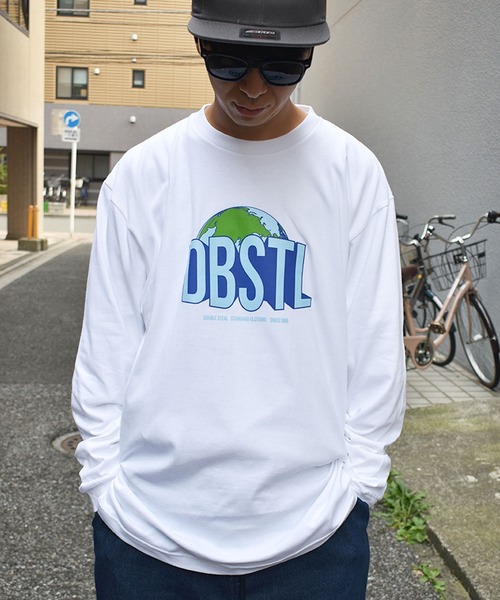 DOUBLE STEAL（ダブルスティール）の「DBSTL Earth Logo 長袖Tシャツ（Tシャツ/カットソー・メンズ・ホワイト/ブラック・MEDIUM/X-LARGE/LARGE）」の2枚目の写真