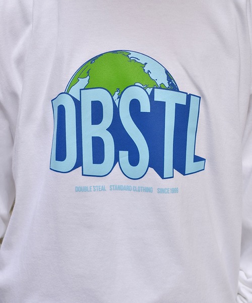 DOUBLE STEAL（ダブルスティール）の「DBSTL Earth Logo 長袖Tシャツ（Tシャツ/カットソー・メンズ・ホワイト/ブラック・MEDIUM/X-LARGE/LARGE）」の7枚目の写真