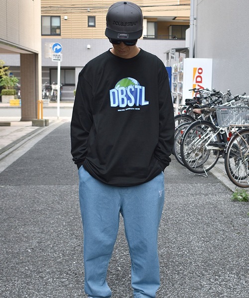 DOUBLE STEAL（ダブルスティール）の「DBSTL Earth Logo 長袖Tシャツ（Tシャツ/カットソー・メンズ・ホワイト/ブラック・MEDIUM/X-LARGE/LARGE）」の10枚目の写真