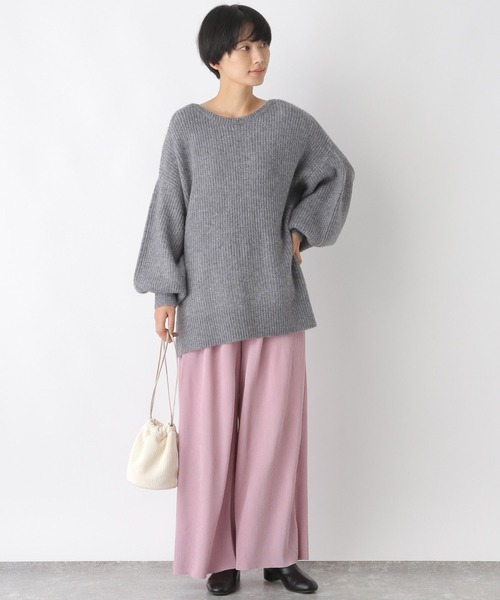 LEPSIM（レプシィム）の「メランジデザインニット　162457（ニット/セーター・レディース・グレー/ベージュ/グリーン/ライトグリーン/ライトピンク/ライトブルー・FREE）」の11枚目の写真