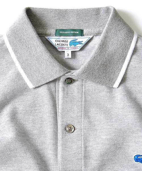 LACOSTE（ラコステ）の「LACOSTE(ラコステ): SHIPS40周年 【別注】 バーズアイ/ポロシャツ■（ポロシャツ・メンズ・グレー/ネイビー/ライトブルー・X-SMALL/SMALL/MEDIUM/LARGE/X-LARGE）」の5枚目の写真