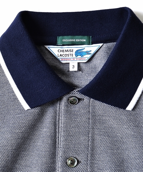 LACOSTE（ラコステ）の「LACOSTE(ラコステ): SHIPS40周年 【別注】 バーズアイ/ポロシャツ■（ポロシャツ・メンズ・グレー/ネイビー/ライトブルー・X-SMALL/SMALL/MEDIUM/LARGE/X-LARGE）」の4枚目の写真