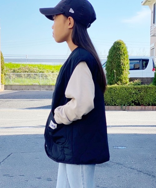 Lee（リー）の「Lee/リー  QUILTING VEST ベスト（ベスト・キッズ・ブラック/ネイビー/マスタード・130/150/140）」の11枚目の写真