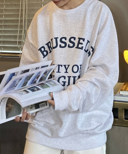 Couleur Meler（クルールメリー）の「Couleur Meler オクユウカ　オーバーサイズロゴスウェット（スウェット・レディース・アイボリー/グレー系その他・FREE）」の22枚目の写真