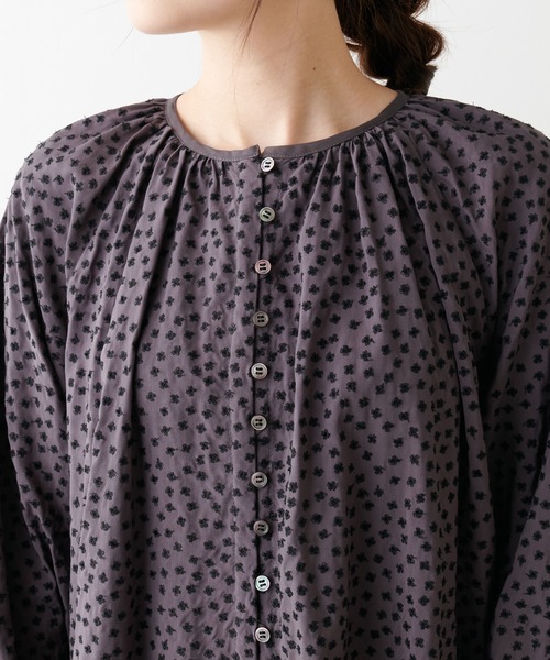 メッシュクロス刺繍ブラウス | PUAL CE CIN(ピュアルセシン
