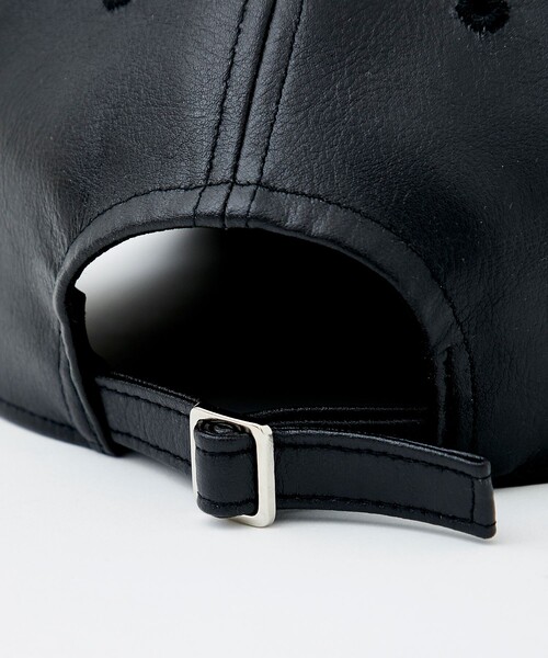 LiNoH(リノー)の「SYNTHETIC LEATHER 6PANEL CAP/シンセティックレザー6パネルキャップ(キャップ・メンズ・ブラック・FREE)」の7枚目の写真