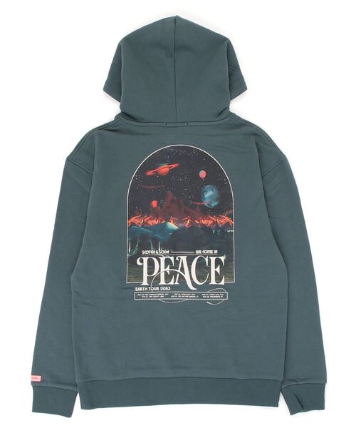 SCOTCH&SODA（スコッチアンドソーダ）の「バックプリントフーディーパーカー【169194】（パーカー・メンズ・ダークグリーン・MEDIUM/LARGE/SMALL）」の2枚目の写真