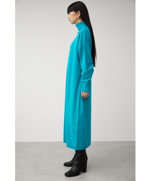 AZUL by moussy(アズールバイマウジー)の「TURTLE NECK SIMPLE OP/タートルネックシンプルワンピース(ワンピース・レディース・アイボリー/ブラック/ブルー・SMALL/MEDIUM)」の9枚目の写真