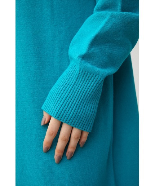 AZUL by moussy(アズールバイマウジー)の「TURTLE NECK SIMPLE OP/タートルネックシンプルワンピース(ワンピース・レディース・アイボリー/ブラック/ブルー・SMALL/MEDIUM)」の13枚目の写真