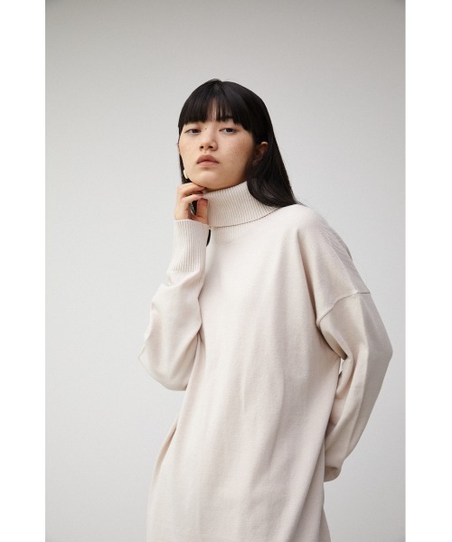 AZUL by moussy(アズールバイマウジー)の「TURTLE NECK SIMPLE OP/タートルネックシンプルワンピース(ワンピース・レディース・アイボリー/ブラック/ブルー・SMALL/MEDIUM)」の14枚目の写真