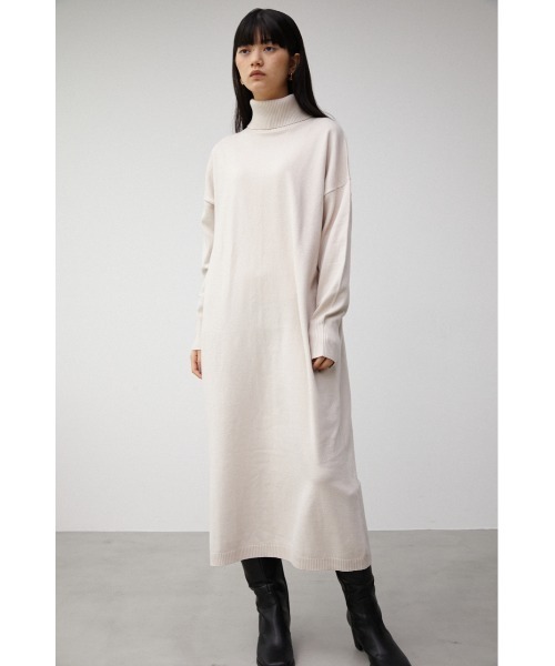 AZUL by moussy(アズールバイマウジー)の「TURTLE NECK SIMPLE OP/タートルネックシンプルワンピース(ワンピース・レディース・アイボリー/ブラック/ブルー・SMALL/MEDIUM)」の15枚目の写真