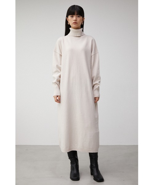 AZUL by moussy(アズールバイマウジー)の「TURTLE NECK SIMPLE OP/タートルネックシンプルワンピース(ワンピース・レディース・アイボリー/ブラック/ブルー・SMALL/MEDIUM)」の17枚目の写真