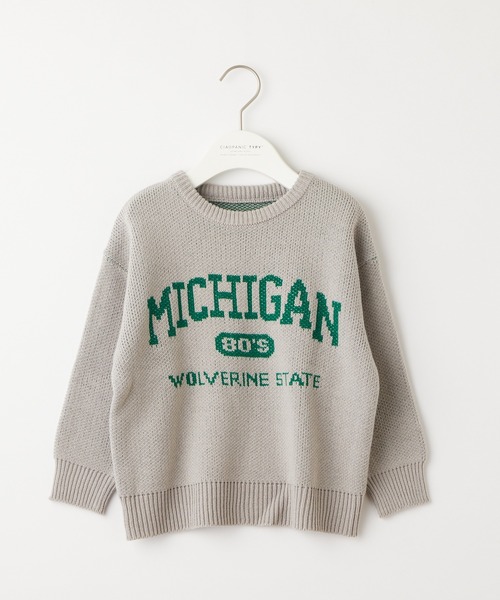 CIAOPANIC TYPY(チャオパニックティピー)の「【KIDS】ロゴジャガードクルーネックニット(ニット/セーター・キッズ・グレー/アイボリー・S/M/L/XL/XXL)」の8枚目の写真