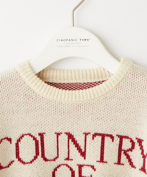 CIAOPANIC TYPY(チャオパニックティピー)の「【KIDS】ロゴジャガードクルーネックニット(ニット/セーター・キッズ・グレー/アイボリー・S/M/L/XL/XXL)」の12枚目の写真