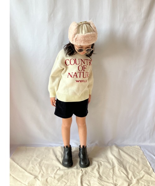 CIAOPANIC TYPY(チャオパニックティピー)の「【KIDS】ロゴジャガードクルーネックニット(ニット/セーター・キッズ・グレー/アイボリー・S/M/L/XL/XXL)」の7枚目の写真