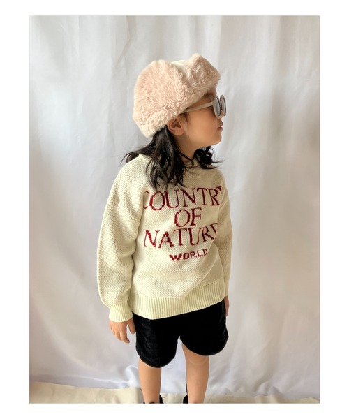 CIAOPANIC TYPY(チャオパニックティピー)の「【KIDS】ロゴジャガードクルーネックニット(ニット/セーター・キッズ・グレー/アイボリー・S/M/L/XL/XXL)」の6枚目の写真