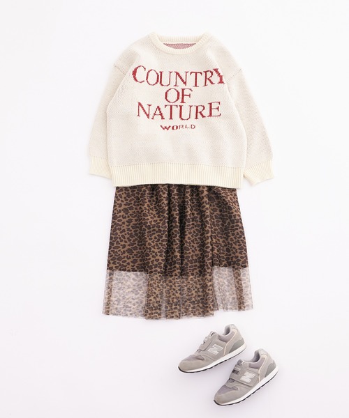 CIAOPANIC TYPY(チャオパニックティピー)の「【KIDS】ロゴジャガードクルーネックニット(ニット/セーター・キッズ・グレー/アイボリー・S/M/L/XL/XXL)」の3枚目の写真