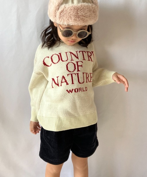 CIAOPANIC TYPY(チャオパニックティピー)の「【KIDS】ロゴジャガードクルーネックニット(ニット/セーター・キッズ・グレー/アイボリー・S/M/L/XL/XXL)」の18枚目の写真