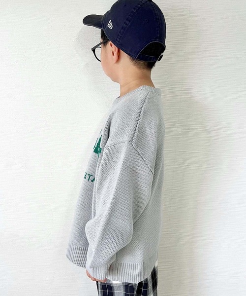 CIAOPANIC TYPY(チャオパニックティピー)の「【KIDS】ロゴジャガードクルーネックニット(ニット/セーター・キッズ・グレー/アイボリー・S/M/L/XL/XXL)」の21枚目の写真