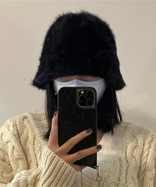 LAC-VERT(ラック・ヴェール)の「ウール混バケットハット(ハット・レディース・ピンク/ホワイト/ブラック・FREE)」の8枚目の写真