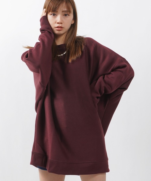 1111clothing(ワンフォークロージング)の「【unisex】ミラノリブ ドルマン クルーニット / Milano Rib Dolman Crew Knit(ニット/セーター・メンズ・ダークブルー/ブラウン/ホワイト/グリーン/チャコールグレー/ワイン/グレイッシュベージュ/ブラック・M/L)」の8枚目の写真