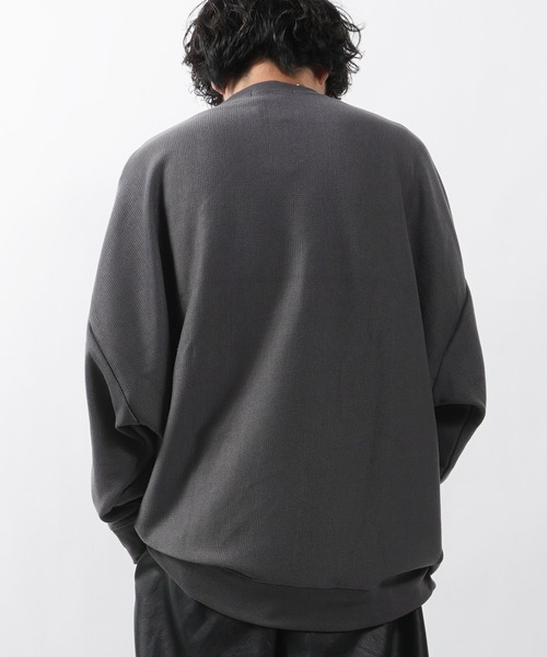 1111clothing(ワンフォークロージング)の「【unisex】ミラノリブ ドルマン クルーニット / Milano Rib Dolman Crew Knit(ニット/セーター・メンズ・ダークブルー/ブラウン/ホワイト/グリーン/チャコールグレー/ワイン/グレイッシュベージュ/ブラック・M/L)」の16枚目の写真