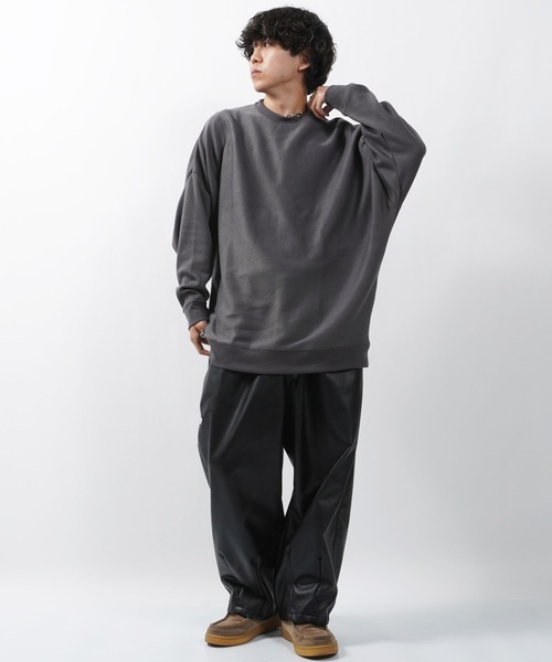 1111clothing(ワンフォークロージング)の「【unisex】ミラノリブ ドルマン クルーニット / Milano Rib Dolman Crew Knit(ニット/セーター・メンズ・ダークブルー/ブラウン/ホワイト/グリーン/チャコールグレー/ワイン/グレイッシュベージュ/ブラック・M/L)」の18枚目の写真