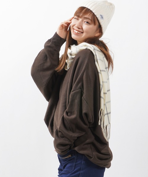 1111clothing(ワンフォークロージング)の「【unisex】ミラノリブ ドルマン クルーニット / Milano Rib Dolman Crew Knit(ニット/セーター・メンズ・ダークブルー/ブラウン/ホワイト/グリーン/チャコールグレー/ワイン/グレイッシュベージュ/ブラック・M/L)」の20枚目の写真
