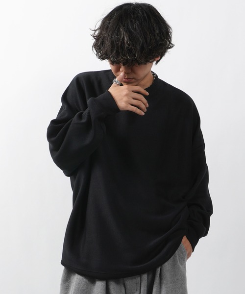 1111clothing(ワンフォークロージング)の「【unisex】ミラノリブ ドルマン クルーニット / Milano Rib Dolman Crew Knit(ニット/セーター・メンズ・ダークブルー/ブラウン/ホワイト/グリーン/チャコールグレー/ワイン/グレイッシュベージュ/ブラック・M/L)」の10枚目の写真