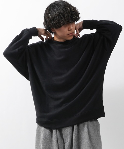 1111clothing(ワンフォークロージング)の「【unisex】ミラノリブ ドルマン クルーニット / Milano Rib Dolman Crew Knit(ニット/セーター・メンズ・ダークブルー/ブラウン/ホワイト/グリーン/チャコールグレー/ワイン/グレイッシュベージュ/ブラック・M/L)」の11枚目の写真