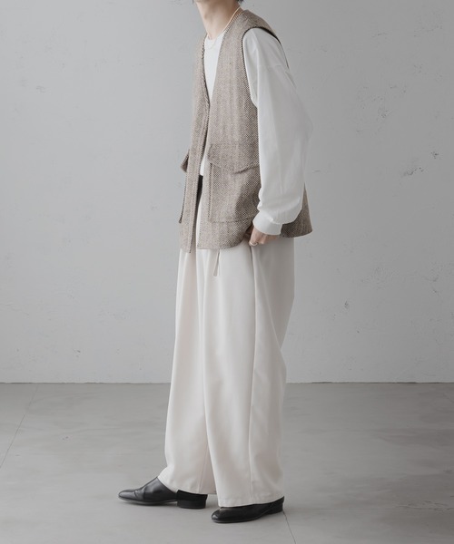 epnok（エプノック）の「ツイードノーカラージレベスト（ベスト・メンズ・ブラウン系その他/チャコールグレー/グレー・LARGE/SMALL/MEDIUM）」の17枚目の写真