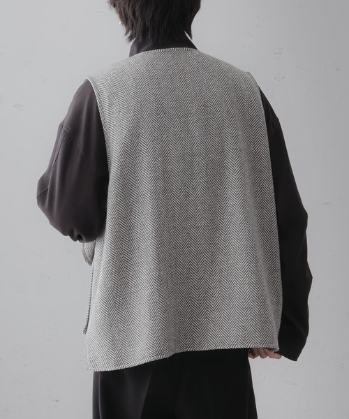 epnok（エプノック）の「ツイードノーカラージレベスト（ベスト・メンズ・ブラウン系その他/チャコールグレー/グレー・LARGE/SMALL/MEDIUM）」の22枚目の写真