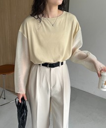 CAPRICIEUX LE'MAGE | 【リバイバルアイテム】シアースリーブリブＴシャツ(Tシャツ/カットソー)