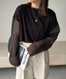 CAPRICIEUX LE'MAGE | シアースリーブリブＴシャツ(Tシャツ/カットソー)