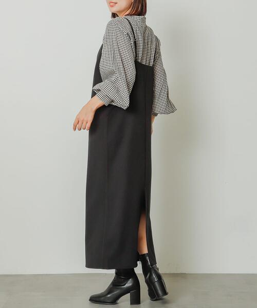 SENSE OF PLACE by URBAN RESEARCH（センスオブプレイスバイアーバンリサーチ）の「ストレートキャミワンピース（ワンピース・レディース・ブラック/アイボリー・ONE）」の6枚目の写真