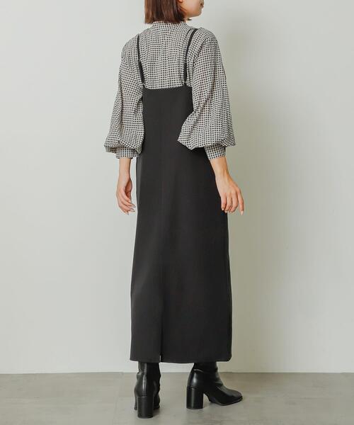 SENSE OF PLACE by URBAN RESEARCH（センスオブプレイスバイアーバンリサーチ）の「ストレートキャミワンピース（ワンピース・レディース・ブラック/アイボリー・ONE）」の7枚目の写真