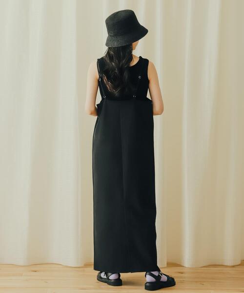 SENSE OF PLACE by URBAN RESEARCH（センスオブプレイスバイアーバンリサーチ）の「ストレートキャミワンピース（ワンピース・レディース・ブラック/アイボリー・ONE）」の10枚目の写真