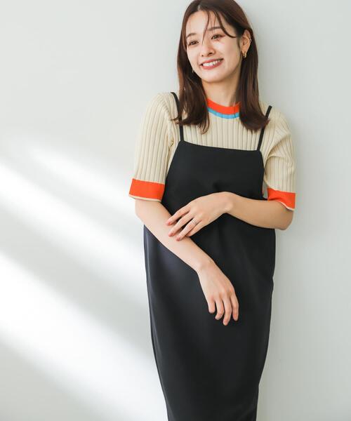 SENSE OF PLACE by URBAN RESEARCH（センスオブプレイスバイアーバンリサーチ）の「ストレートキャミワンピース（ワンピース・レディース・ブラック/アイボリー・ONE）」の12枚目の写真