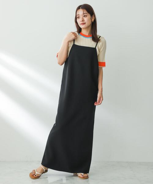 SENSE OF PLACE by URBAN RESEARCH（センスオブプレイスバイアーバンリサーチ）の「ストレートキャミワンピース（ワンピース・レディース・ブラック/アイボリー・ONE）」の13枚目の写真