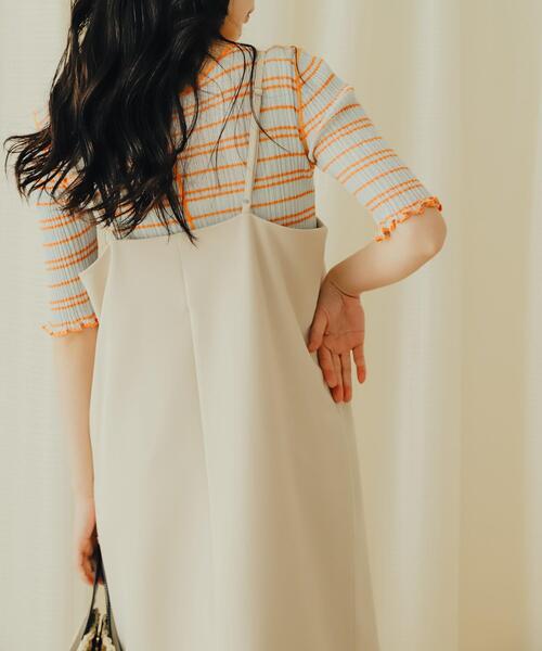 SENSE OF PLACE by URBAN RESEARCH（センスオブプレイスバイアーバンリサーチ）の「ストレートキャミワンピース（ワンピース・レディース・ブラック/アイボリー・ONE）」の22枚目の写真