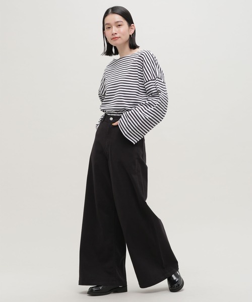 PICCADILLY（ピカデリー）の「PICCADILLY/CAMILLE ワイドフィット パンツ（デニムパンツ・レディース・ライトブルー/ブラック/ベージュ・S/M）」の5枚目の写真