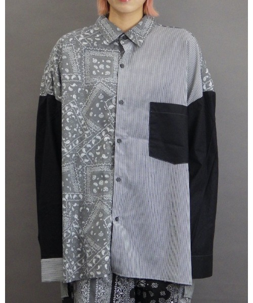 VIBGYOR(ヴィブジョー)の「【Re:one】Bandana stripe switching shirt(MA)(シャツ/ブラウス・メンズ・A・FREE)」の5枚目の写真