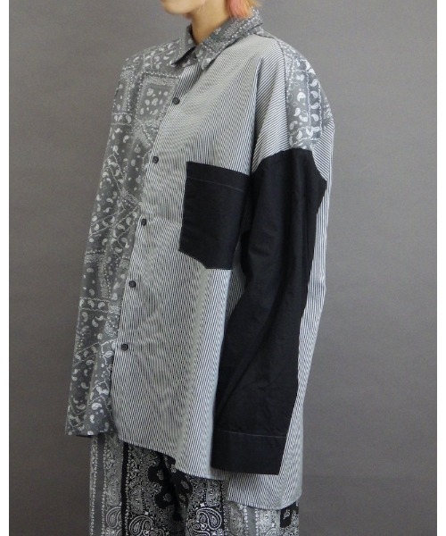 VIBGYOR(ヴィブジョー)の「【Re:one】Bandana stripe switching shirt(MA)(シャツ/ブラウス・メンズ・A・FREE)」の10枚目の写真