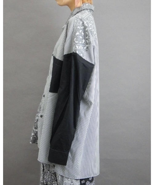 VIBGYOR(ヴィブジョー)の「【Re:one】Bandana stripe switching shirt(MA)(シャツ/ブラウス・メンズ・A・FREE)」の4枚目の写真