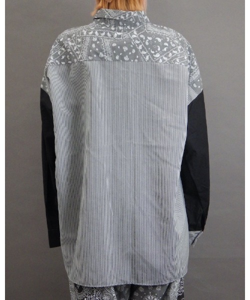 VIBGYOR(ヴィブジョー)の「【Re:one】Bandana stripe switching shirt(MA)(シャツ/ブラウス・メンズ・A・FREE)」の2枚目の写真