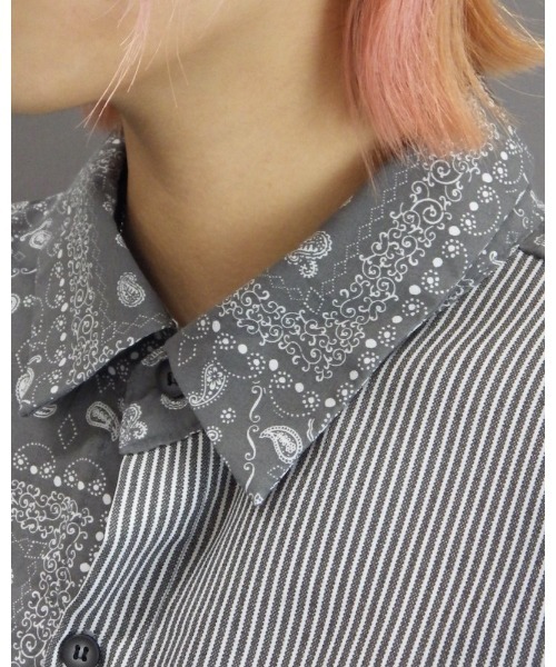 VIBGYOR(ヴィブジョー)の「【Re:one】Bandana stripe switching shirt(MA)(シャツ/ブラウス・メンズ・A・FREE)」の7枚目の写真