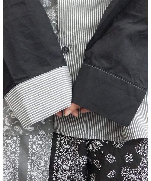 VIBGYOR(ヴィブジョー)の「【Re:one】Bandana stripe switching shirt(MA)(シャツ/ブラウス・メンズ・A・FREE)」の9枚目の写真