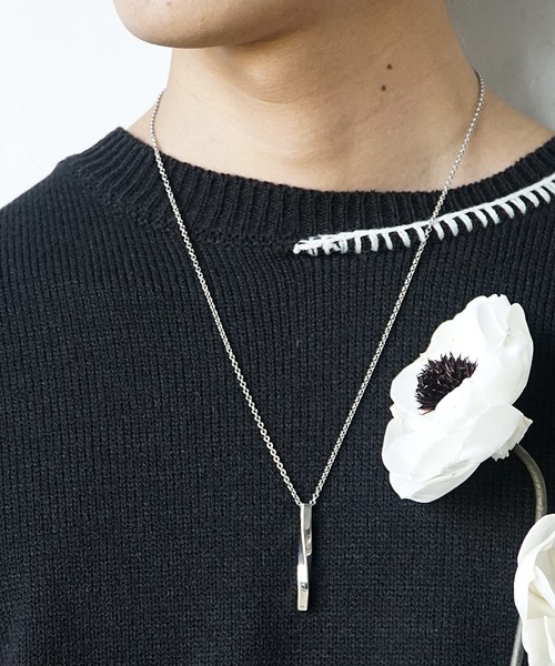 MinoriTY(マイノリティ)の「【MinoriTY】ツイストピラーネックレス メンズ ウィメンズ (ネックレス・メンズ・シルバー・60cm)」の3枚目の写真